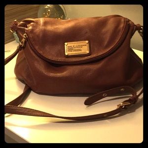 Marc Jacobs cognac brown leather cross body bag